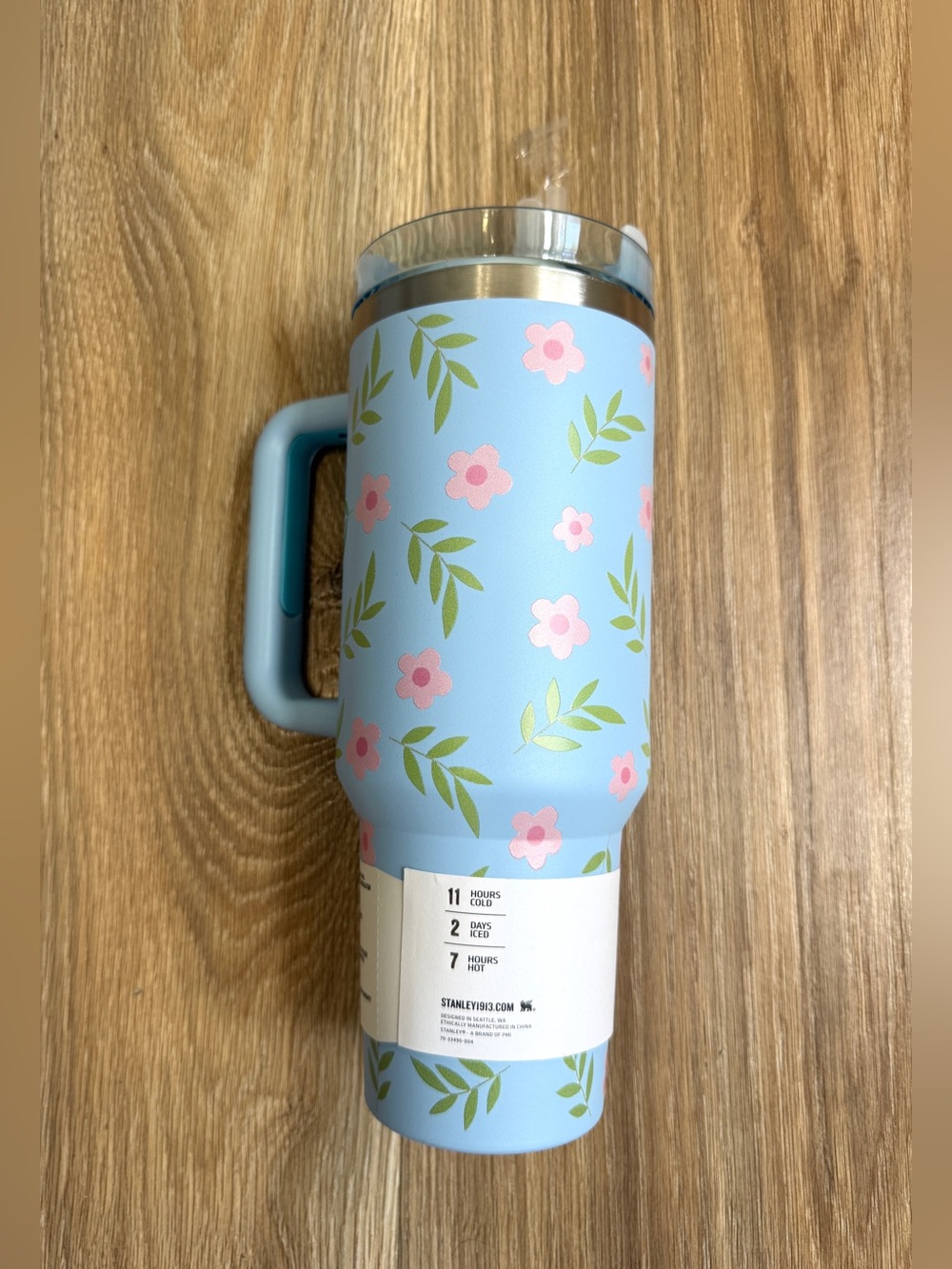 Stanley Quencher H2.0 40 oz Blue Floral Character Tumbler - Picture 5 of 6